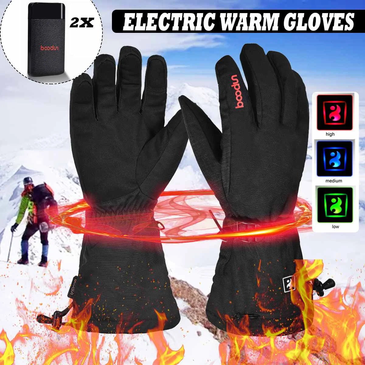 

Motorcycle Electric Heated Gloves Waterproof Guantes Moto Winter Touch Screen Luva Motociclista Motocross Gloves Motorcycle