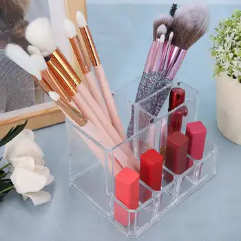

Desktop Transparent Makeup Organizer Cosmetic Storage Box Quality Dustproof Jewelry Container Cosmetic & Makeup Organizer