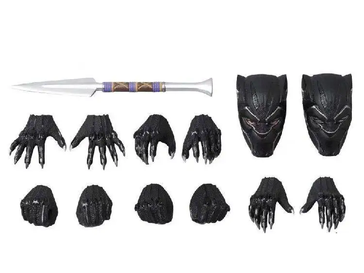 16cm Avengers Endgame 4 Infinity War Mafex 091 Black Panther Action Figure PVC Movable collection of toy gifts