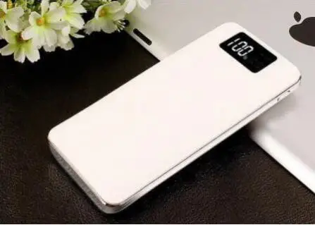 Белый 30000 мАч Внешний аккумулятор, внешний аккумулятор, 2 USB светодиодный внешний аккумулятор, портативное зарядное устройство для мобильного телефона, для Xiaomi Mi, iphone 11, huawei - Цвет: Белый
