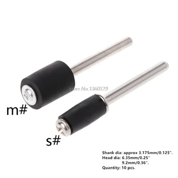 

10Pcs Drum Rubber Mandrels 1/8" Shank Sandpaper Ring Retainer Rods For Sanding Sleeve Rotary Tool Abrasive Tools Whosale