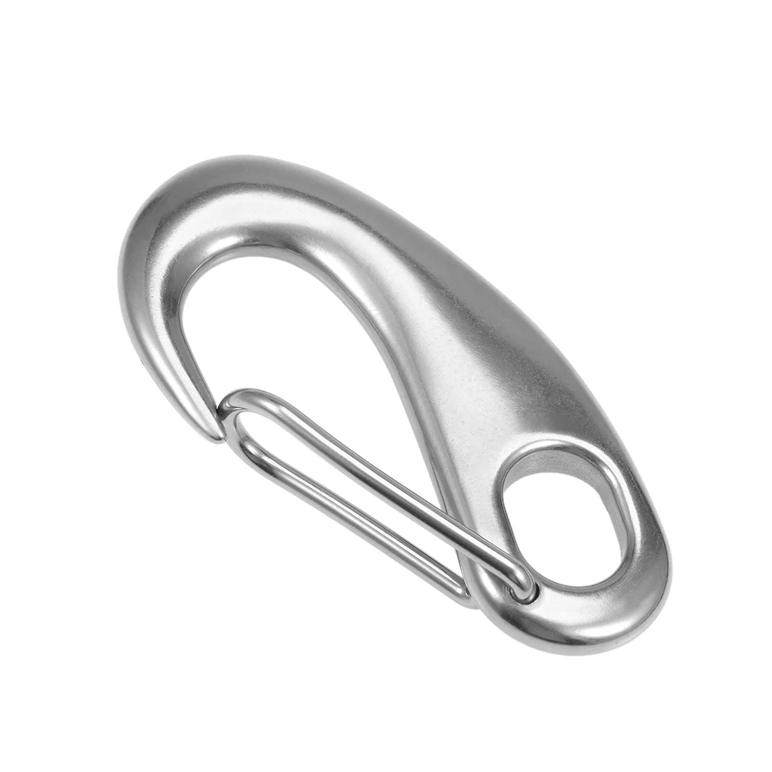 

uxcell Carabiner Snap Hook,304 Stainless Steel Spring Gate Snap Hook Clip 100mm/3.93" Marine Grade Lobster Claw Silver Tone