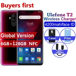 Ulefone T2 смартфон с 6,7-дюймовым дисплеем, восьмиядерным процессором Helio P70, ОЗУ 6 ГБ, ПЗУ 128 ГБ, 4200 мАч, 16 МП, 19:9
