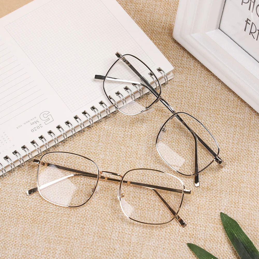 Новые Модные металлические квадратные очки, оправа для женщин и мужчин, оптическая оправа для очков, винтажные классические очки, унисекс очки для чтения