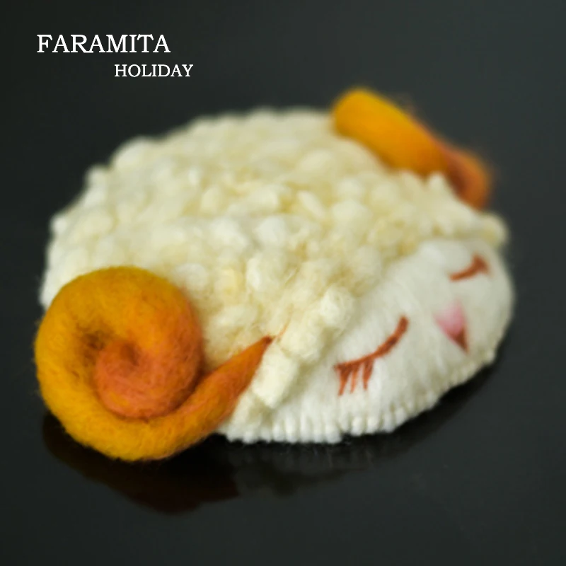 

Женская/Детская шпилька для волос Faramita, праздничная трехмерная шпилька для волос ручной работы из 100% шерсти, милая фетровая необычная тиары-зажим