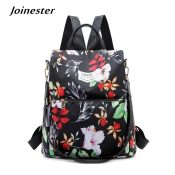 

School Travel Backpack for Women Casual Nylon Daypack Water Resistant Laptop Bags ladies Floral Vintage Backpacks Hiking Bags