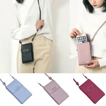 

2020 Fashion Faux Leather Women's Casual Phone Card Pouch Purse Small Crossbody Bag