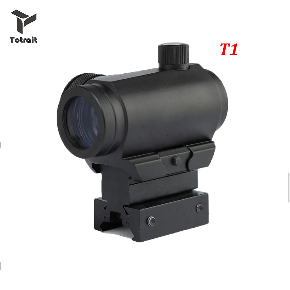 TOtrait тактический мини 1X24 T1 рифоскоп прицел точечный прицел с подсветкой снайперский рифоскоп красный точечный прицел с быстрым выпуском черный