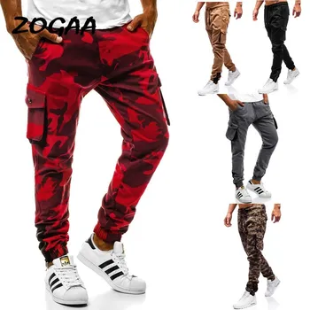 

ZOGAA 2020 Summer New Men's Casual Camouflage Woven Explosive Multi-pocket Overalls Sports Pants Cargo Safari Style