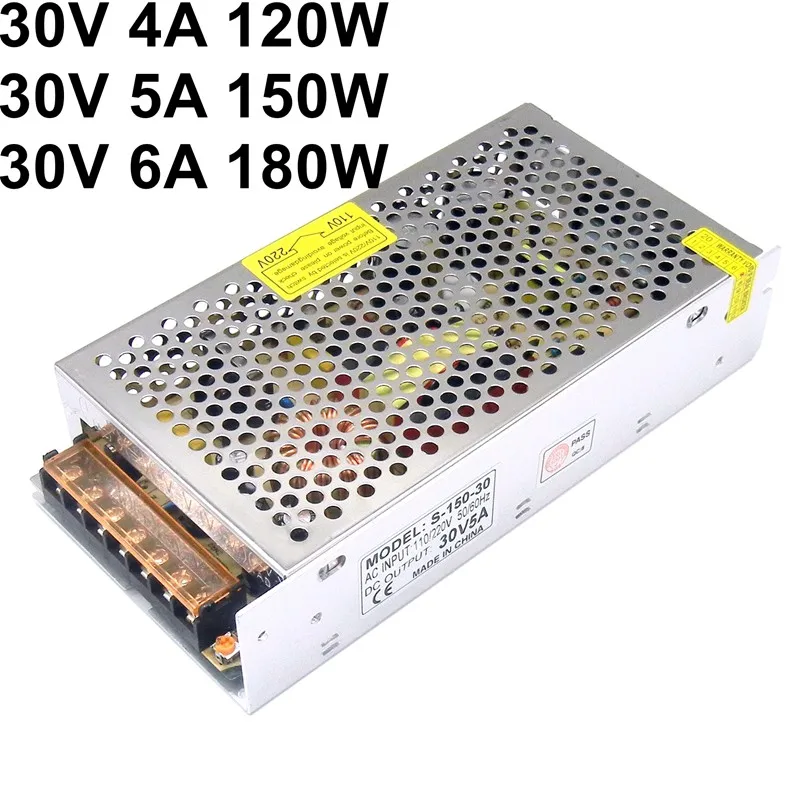 30 в 4A 5A 6A импульсный источник питания трансформатор 120 Вт 150 180 AC DC SMPS 110 В 220 вход для