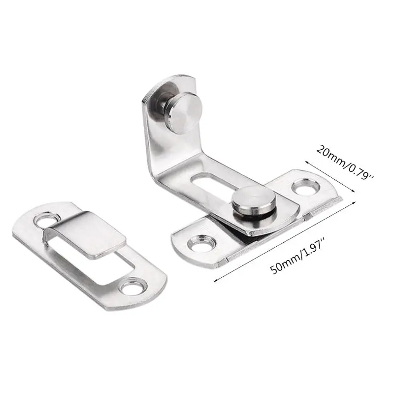 

90 Degree Right Angle Door Latch Stainless Steel Bending Buckle Bolt Door Lock 831F