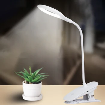 

USB Charging Touch Control Charging Clip Clip On Gooseneck Led USB Port Eye Protection Folding Desk Lamp 360 Degree Adjustable