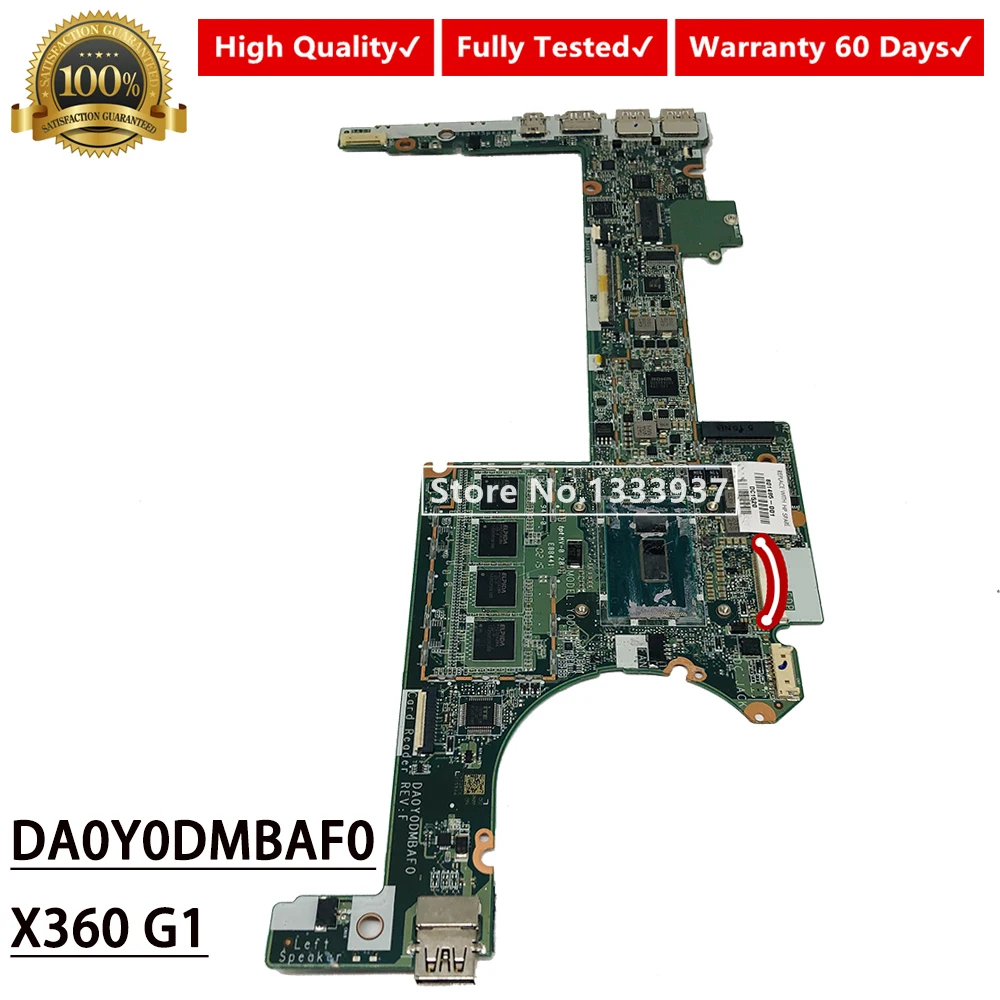 Ideal  DA0Y0DMBAF0 FOR HP Spectre X360 G1 13-4003DX W8STD Mainboard SR23W I7-5500U laptop motherboard