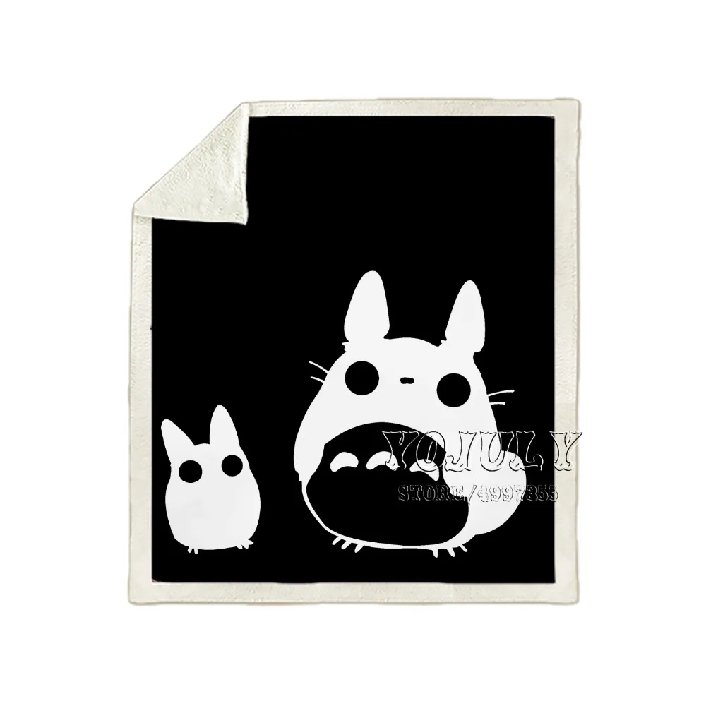 YOJULY kawaii Totoro Аниме Стиль Дети взрослый 3D печатных одеяло диван одеяло покрывало путешествия постельные принадлежности модный фирменный магазин-аутлет K06