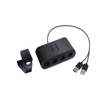 

3 In 1 Gamepad Adapter With Clip Base 4 Port Usb Gc Game Square Ngc Game Controller Adapter Converter For Nintend Switch For Pc