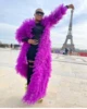 Fashion Long Tulle Coat Long Sleeves Custom Made Plus Size Extra Puffy Reffules Purples Tulle Photo Shoot Over Outfits 3
