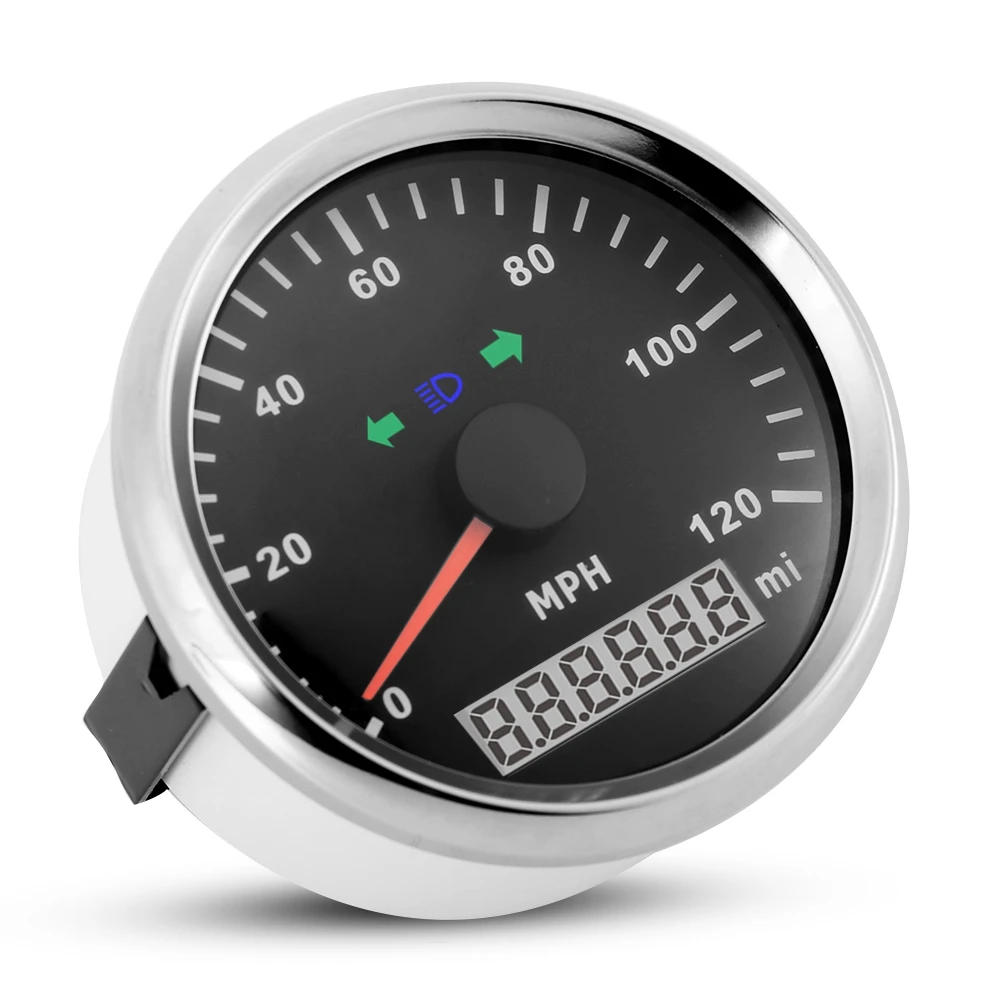 Водонепроницаемый пыленепроницаемый GPS Спидометр Одометр 85 мм 9-32 в 120 миль/ч