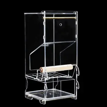 

No Mess Bird Feeder Parrot Integrated Automatic Feeder Cage Accessories for Bird Premium New