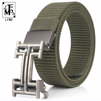 

[LFMB]Heavy Duty Tactical Belt Military High Quality Nylon Men's Training Belt Metal Multifunctional Buckle Outdoor Sports Hook