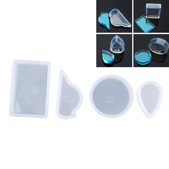 

4pcs/Set Multi-shapes Silicone Pendant Molds For Resin Jewelry Making Crafts