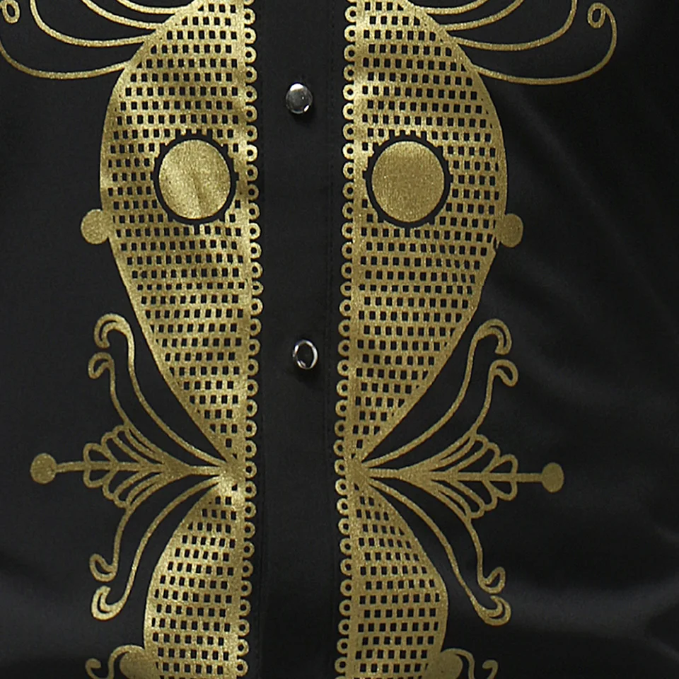 Clomplu Dashiki модная африканская одежда с длинными рукавами Дашики Мужская осенняя одежда с принтом рубашки красный черный белый плюс размер