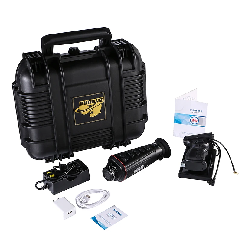 A7 Thermal Imager for Night Hunting 4X Digital Zoom Outdoor Thermographic Telescope with External Screen & Infrared Illuminator