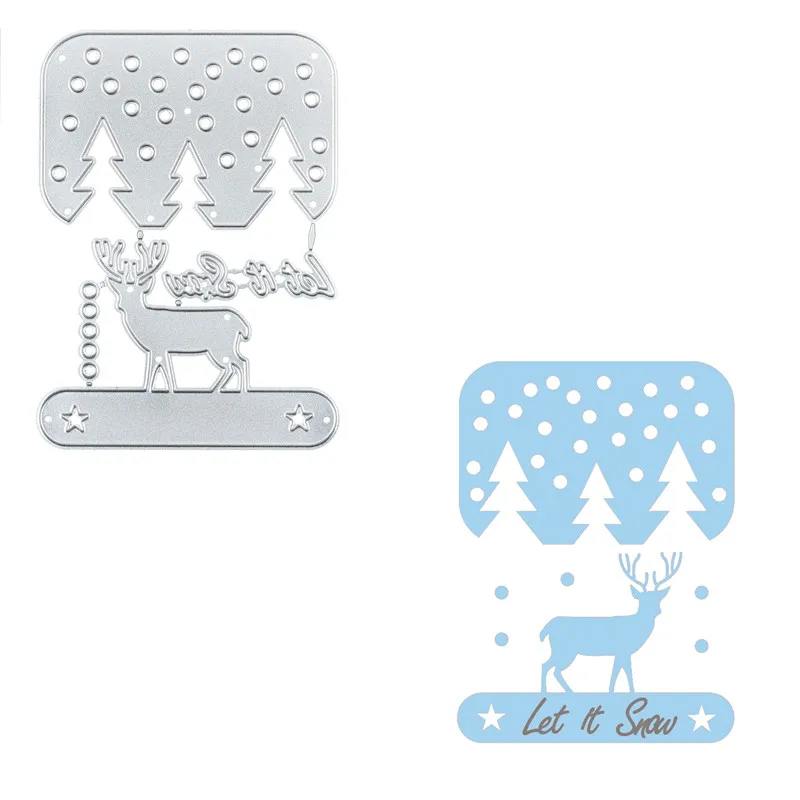 

Naifumodo Snowy Deer Metal Cutting Dies for Craft Dies Scrapbooking Embossing Die Cut Stencil Animal Cutting Dies