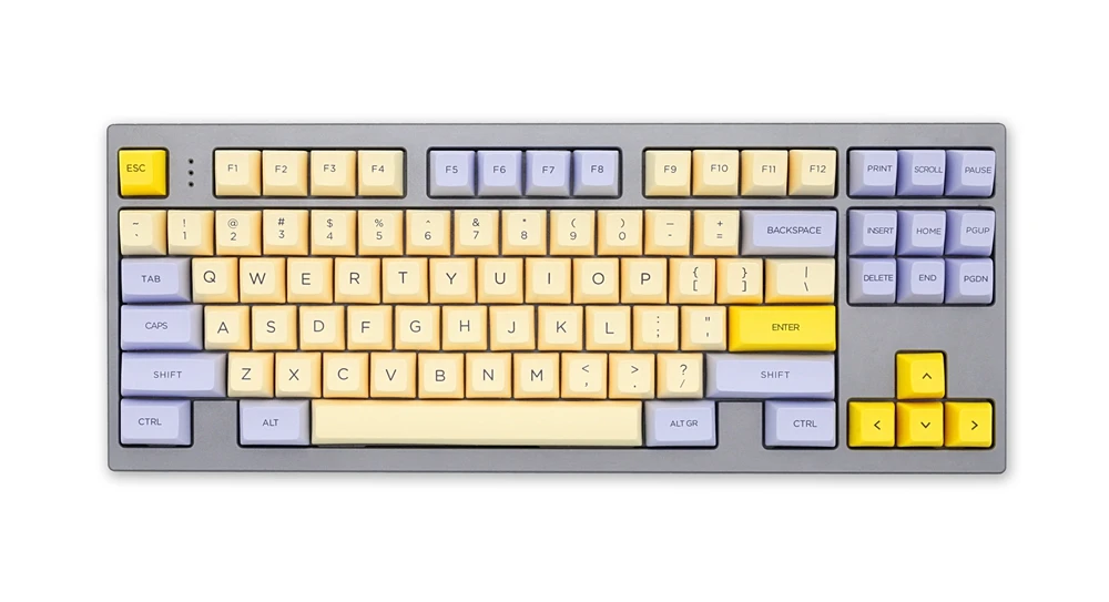 Koop SA profiel Dye Sub Keycap Set PBT plastic lelie beige paars voor mechanische toetsenbord beige grijs cyaan gh60 xd64 xd84 xd96 87 104