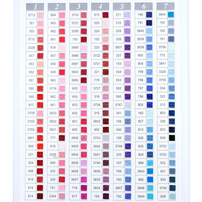Description Picture 3 of item2000pcs Diamond Painting Square Round 3805-5200 Colors Drills Rhinestone Beads Stone Gem Backup Cross Stitch Accessory Wholesale