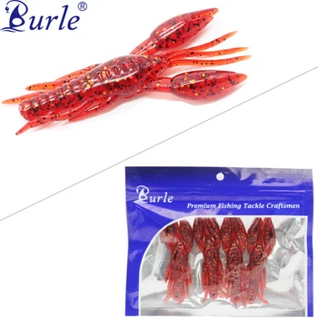 

5.5g 7.5cm colorful fast sinking curling tail simulation shrimp soft fishing lure bait