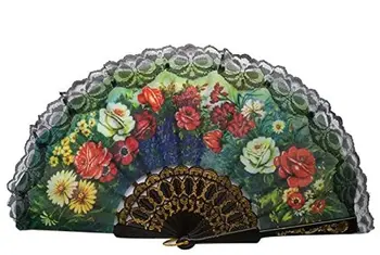 

5/10 Pcs Pack Spanish Victorian Hand Fan Lace Folding Fans Orations Graduat Lace Edge Dancing Props Wedding Party Fancy Dress