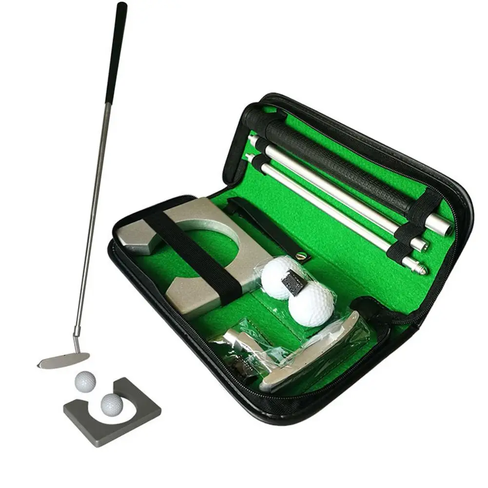 

Classic Mini Portable Golf Ball Holder Putter Putting Home Office Indoor Training Aids Golf Putting Practice Kit Set