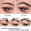 5 Colors Eyebrow Pencil Waterproof 4 Fork Tip Eyebrow Tattoo Pencil Cosmetic Long Lasting Natural Dark Brown Liquid Eye brow Pen 5