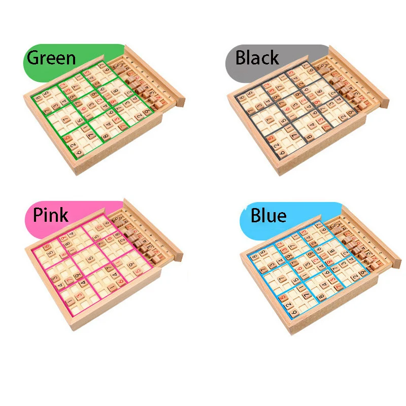 Три в 1 деревянные детские Sudoku шахматы четыре, шесть, девять сетки вход логика обучающие средства начальной школы настольные игры