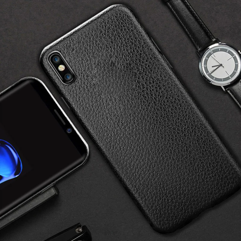 Ультратонкие чехлы для телефонов iPhone 5 5S SE 6S 6 7 8 Plus X XS XR Max кожаный мягкий