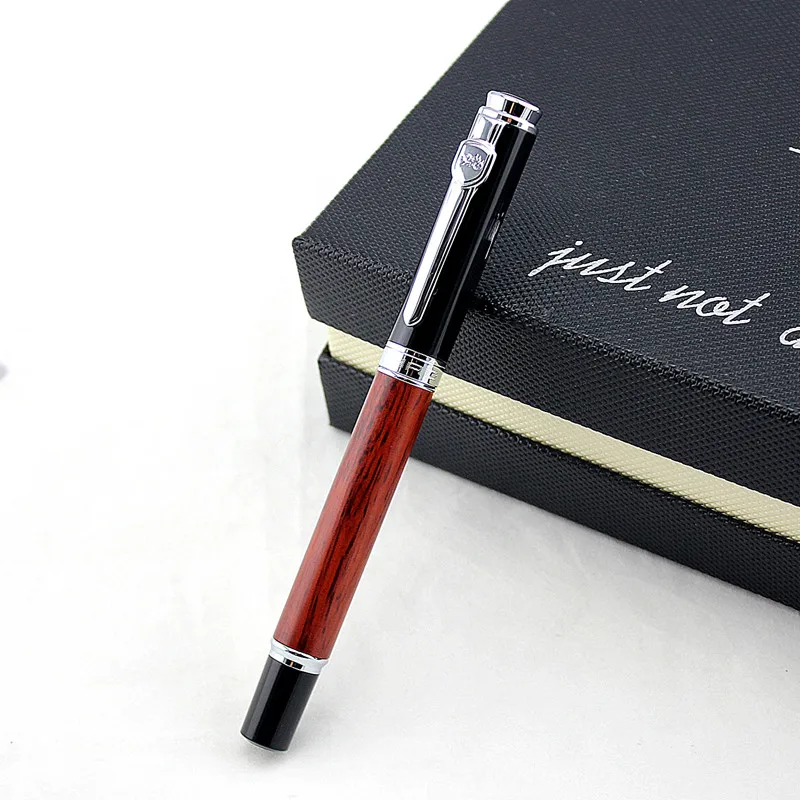 JINHAO 8802 роскошная деревянная металлическая шариковая ручка высокого качества черные чернила Ручка 0,7 мм перо Caneta канцелярские принадлежности подарочная ручка