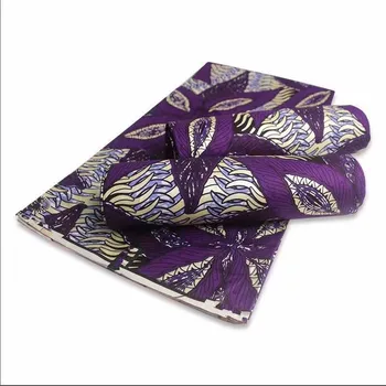 

High Quality Cotton Fabric African gold Wax Green Ankara Wax african wax fabric Veritable Ghana Wax printing For Wedding dress