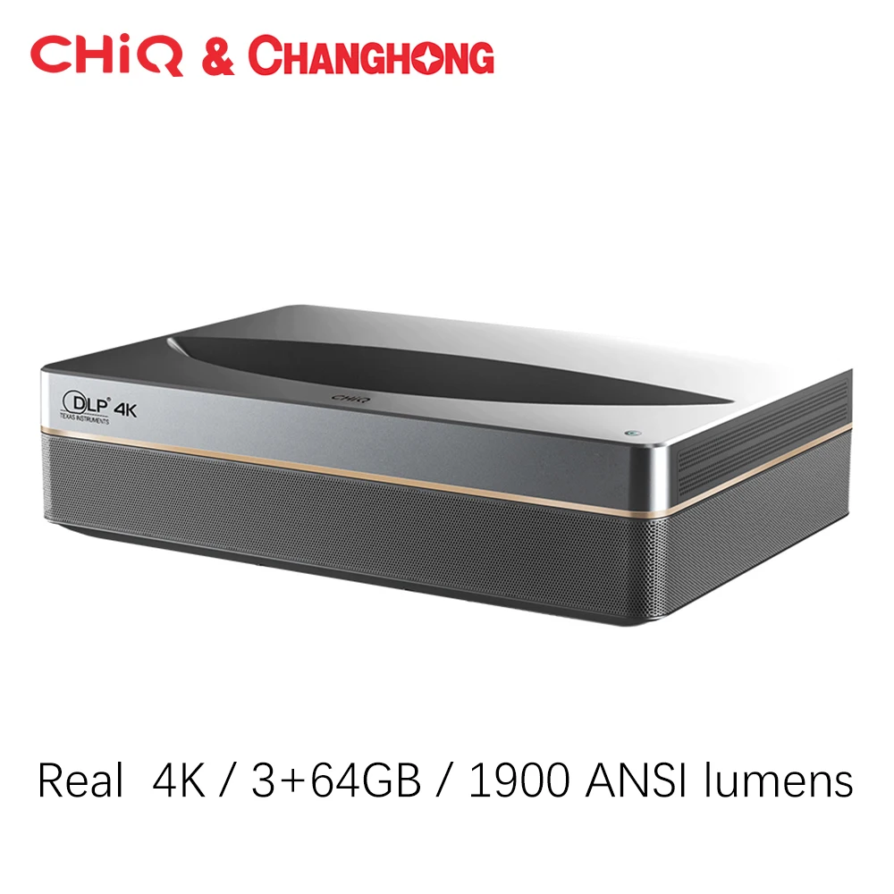 Лазерный проектор Changhong CHIQ B5U Real 4K Android Wi Fi домашний кинотеатр 3 + 64 ГБ 3840*2160p с