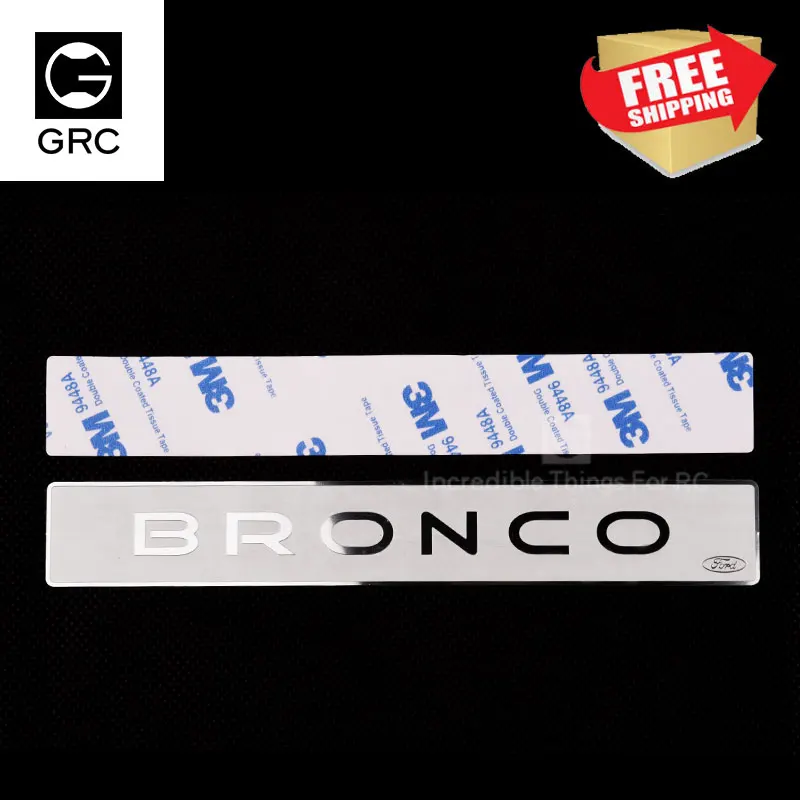 

Model car GRC Lift Gate Metal Badge Plate for Traxxas TRX-4 Bronco Ford upgrade parts