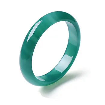 

2020 Fine Jewelry 100% Pure Natural Elegant Fashion Natural Green Agate Bracelet Bangle Hand Catenary Free Shipping