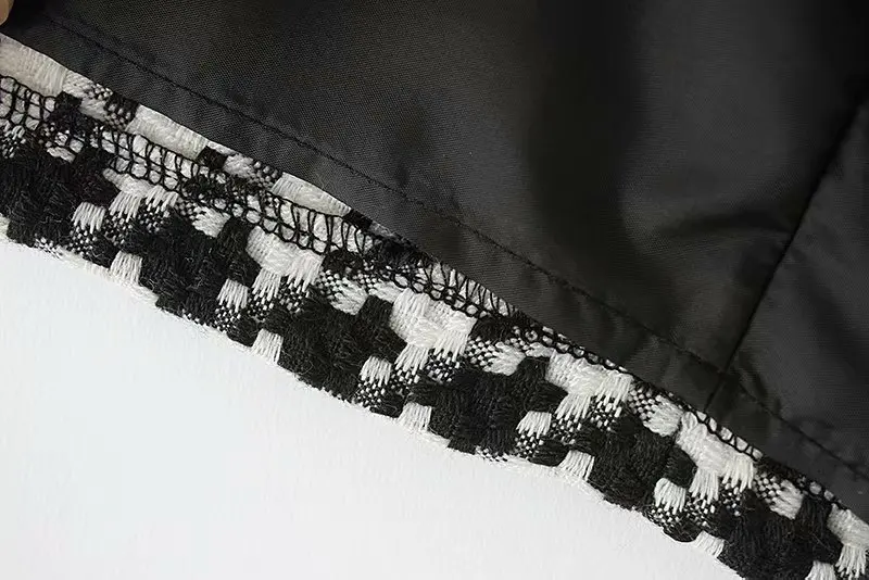 Новая мода взлетно-посадочной полосы дизайнерская юбка Для женщин Лев пуговицы двубортный юбка А-образного силуэта шерсть "твид" с рисунком «гусиные лапки» облегающая мини-юбка