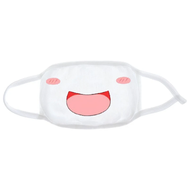 Fashion Expression Mouth Mask Anime Cotton Mouth Mask Unisex Mask Mouth-muffle Dustproof Respirator Cute Anti-Dust Mouth Covers - Color: Red