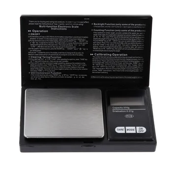 

Household Kitchen Weighing Scale Mini Electronic Digital Pocket Scale 200/300/500g 0.01 /0.1g Precision Weight Measuring Tools