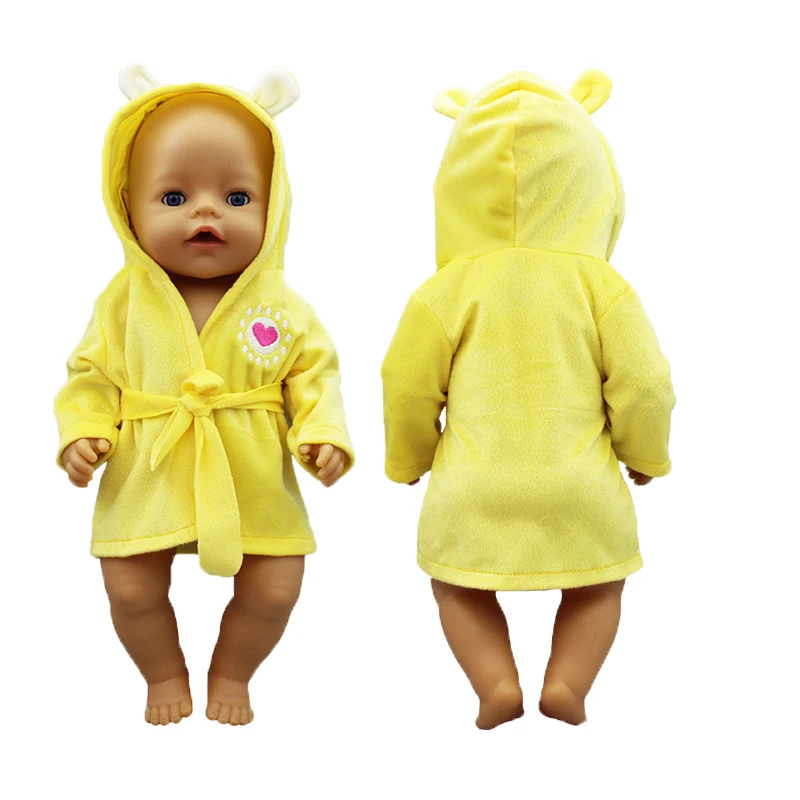 New bathrobe Doll Clothes Born Babiy Fit 17 inch 43cm Doll Accessories For Baby Festiival Gift 8