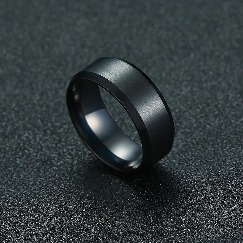Vnox Classic Men Ring Stainless Steel Wedding Jewelry Horus Cross Casual Male Band 5