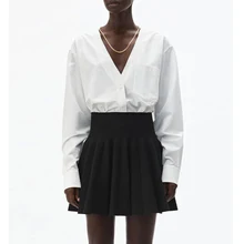 12,9 Новая мода Высокая талия оборками индивидуальный дизайн бальное платье плиссированная вязаная юбка