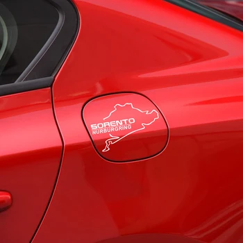 

15CM Car Exterior Fuel Tank Cap Decor Stickers Funny Decals For Kia Sorento Auto Vinyl Racing Nurburgring Decals Car Accessories