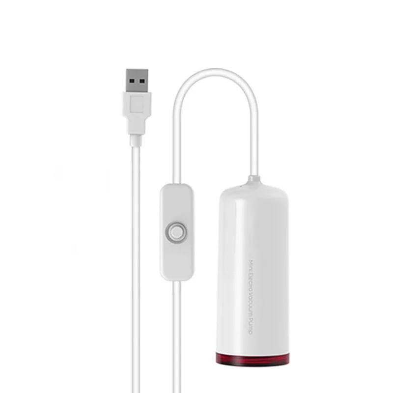 Мини USB Вакуумный насос упаковочная машина для путешествий дома кухонная одежда сумка для хранения продуктов Sous Vide вакуумный упаковщик - Цвет: White