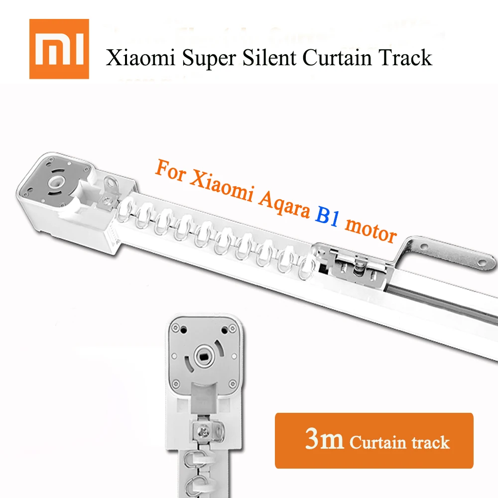  2.6m~3m Electric Silent Curtain Track for Xiaomi Aqara/ B1 Curtain motor/Dooya Curtain Engine Custo