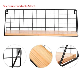 

Triangles Length 46cm Large Wall-Mounted Storage Black Holders Hanging Shelf Rack Organizer